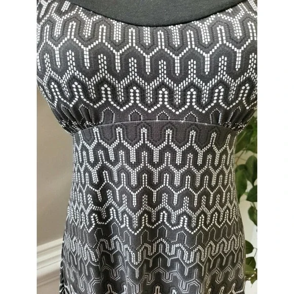 Prana Women's Black/White Scoop Neck Dress S - Picture 3 of 12